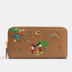 Disney X Coach Essential Accordion Zip Wallet Mickey‎ Mouse And Friends CAE74